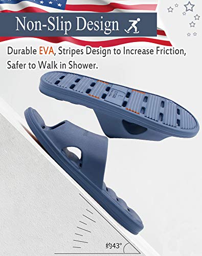 Image of Women's Shower Slipper, Quick Drying Non-Slip Slippers, Bathroom House & Pool Sandals, In-Door Slipper for Gym, Soft Sole, Beige, Size S, M, L, XL