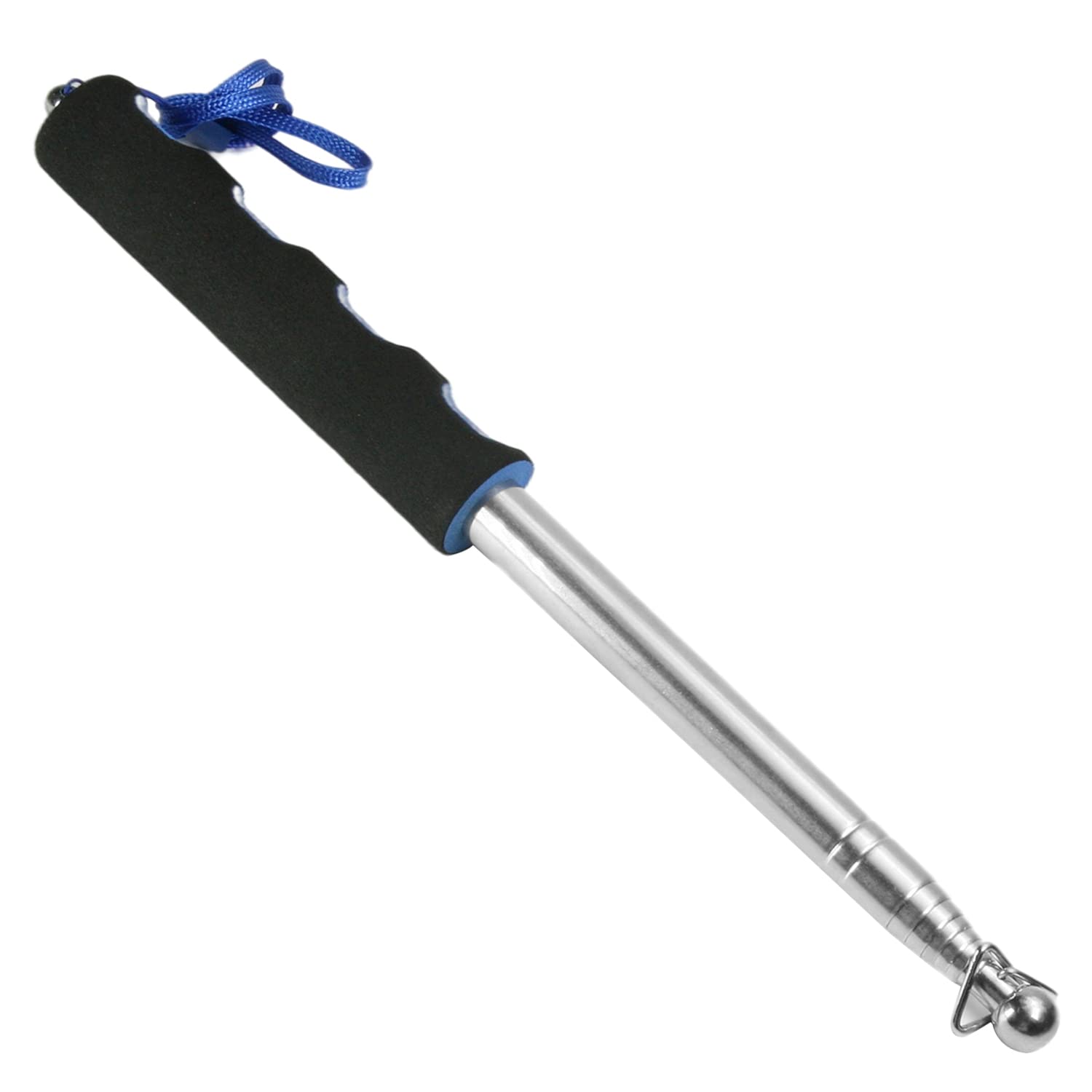 Othmro 1Pcs Hollow Telescopic Teachers Pointer, Teaching Pointer Stick for Classroom, Metal Hand Retractable Pointer Extended Length 55.1 inch, Handheld Presenter Whiteboard Pointer (Blue)