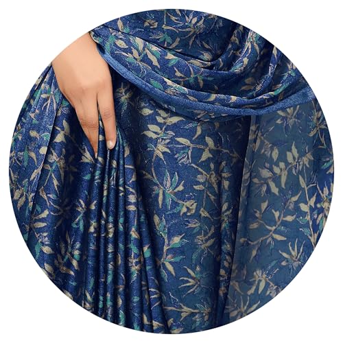 Image of MIRCHI FASHION Saree for Woman Chiffon Georgette Floral Printed | Breathable Lightweight Sari for Office Use and Farewell Ceremonies with Blouse Piece