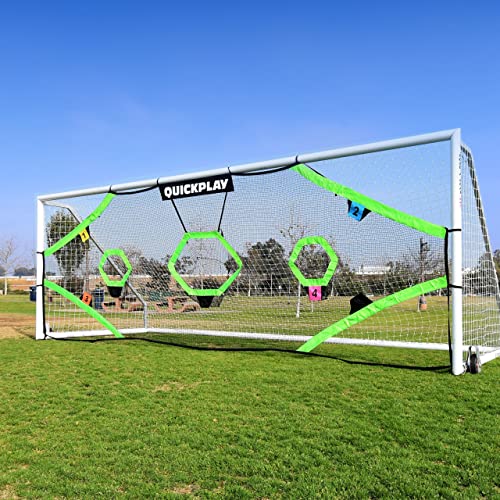 QuickPlay PRO Soccer Goal Target Nets with 7 Scoring Zones â€“ Practice Shooting & Goal Shots. Soccer Goal Frame not Included. (Target Net PRO 24x8)
