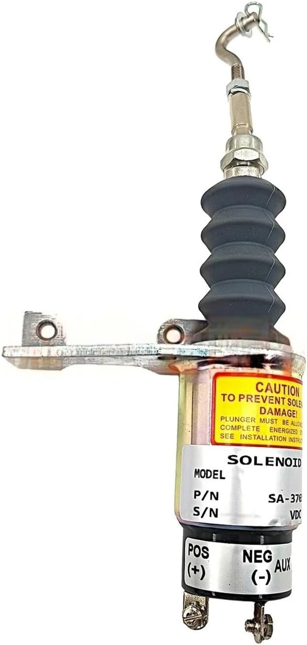 Excavator Diesel Engine Shutdown Oil Cut-Off Solenoid Valve Electromagnet Switch SA-3765-12 Construction Equipment