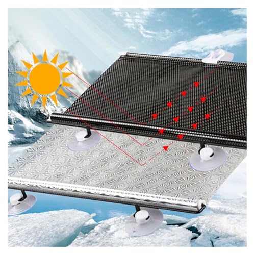 Parasol Retráctil para Parabrisas de Coche Blanco 58x125cm Protector Solar Ventanilla Delantera 5