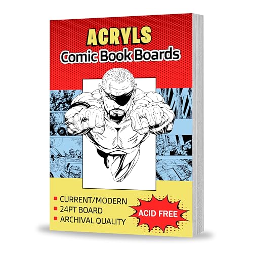 Acryls Uk Bolsas para cómics, 27 x 18 cm, tableros de respaldo de 27 x 17,3 cm para cómics (50 tableros)