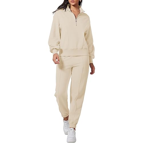 Herseas Women 2 Piece Outfits Sweatsuit Sweatshirt Sweatpants Tracksuit Sweat Lounge Matching Set 2025 Fall Trendy