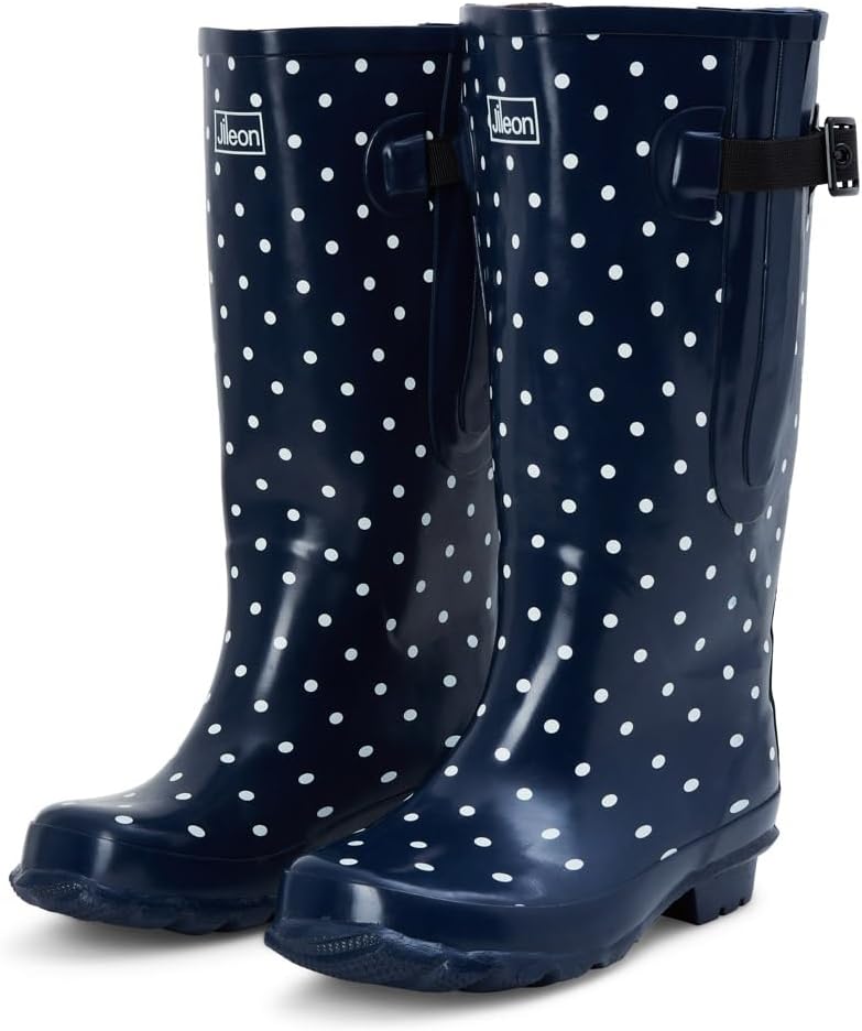 Extra Wide Calf Rain Boots - Ideal for Wide Feet, Ankles & Calves - Fit 16 to 23” Calves - Durable & Waterproof