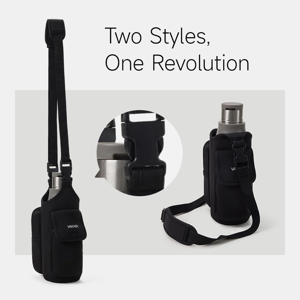 VAKAER Magnetic Gym Bag, Water Bottle Carrier Holder with Phone Pocket & Adjustable Strap,10 Ultra-Strong Magnets Stick to Fitness equipment, Workout Accessories Pouch for Women & Men, Black - Image 4