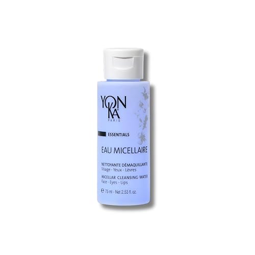 Miniatura 1 de Yon-Ka Eau Micellaire tamaño de viaje (2.5fl oz) removedor de maquillaje de agua micelar y limpieza, lavado facial suave con rosa y manzanilla para