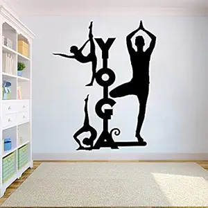 GADGETS WRAP Wall Decal Vinyl Sticker Relax Yoga Decal Relax Sign for Office Home Wall Decoration