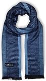 Livativ Bleu Nero Luxurious Winter Scarf for Men and Women – Large Selection of Unique Design Scarves – Super Soft Premium Scarf Light Blue/Navy Vertical