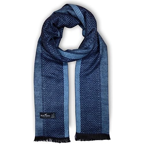 Livativ Bleu Nero Luxurious Winter Scarf for Men – Large Selection of Unique Design Premium Scarves