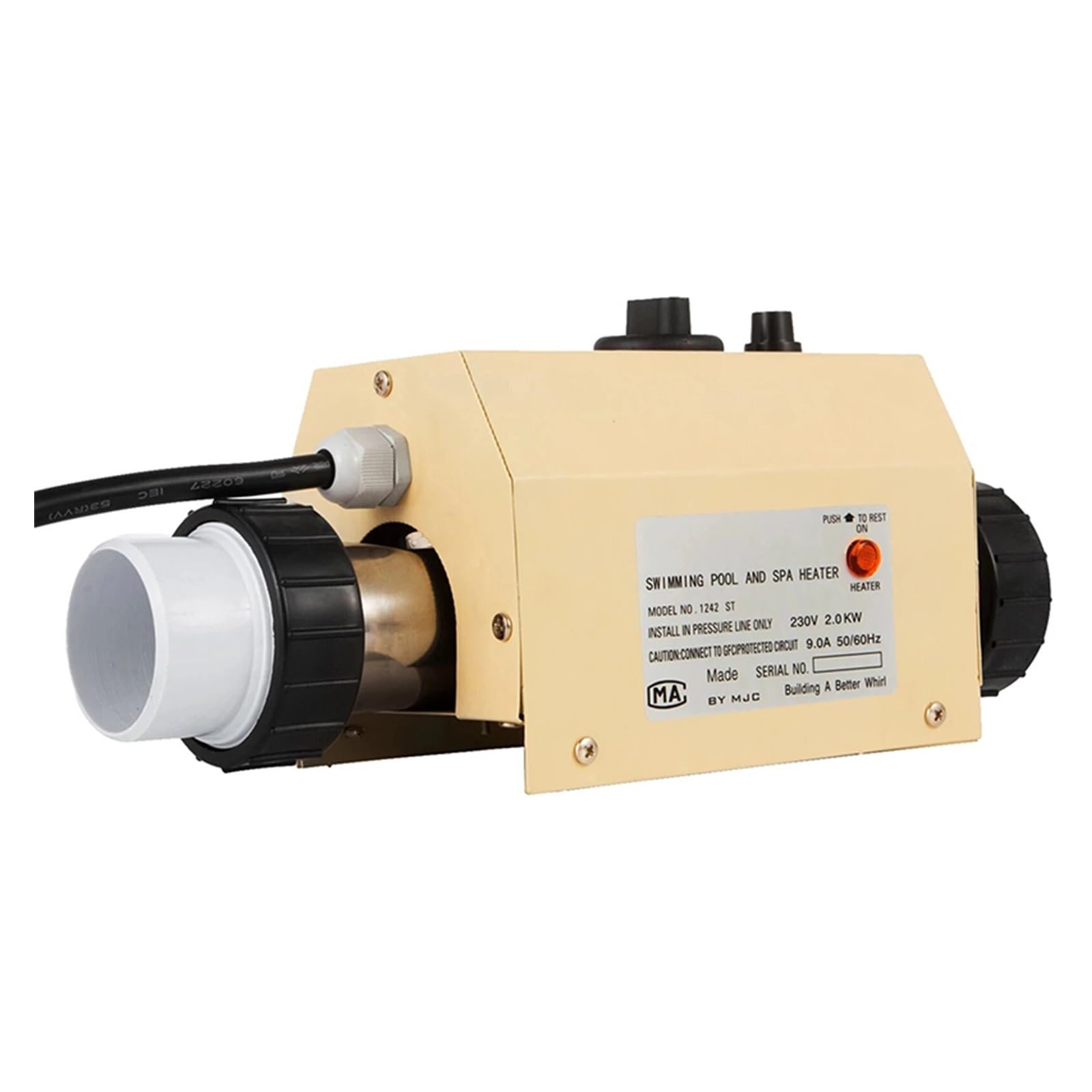 CUDTAPI Pool Heater 2KW 3KW Swimming Pool Heater SPA Electric Water Heater Pump Bathtub Pool Hot Tub Equipment Water Heater Thermostat Pool Heat Pump(3KW)