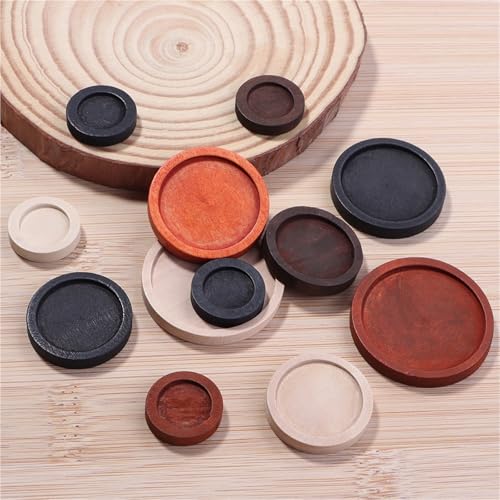 Bases para colgantes de madera de 30mm para manualidades en casa 4