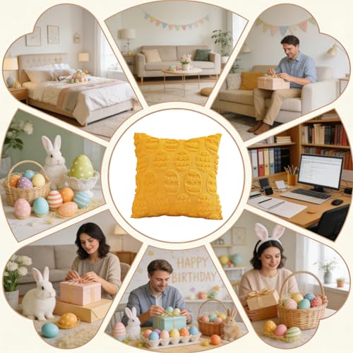 Cubierta de almohada decorativa para sofá estilo rústico de interior 6