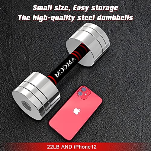 Amccm Steel Dumbbell Sets, Ultracompact Adjustable Weights Dumbbells With Foam Handles, Small Size Home Gym Fitness Dumbbells Sets For Men And Women, Adjustable Dumbbells 22/44 Lbs Pair #TOP6