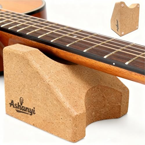 Guitar Neck Rest Cork Cradle with Non-Slip Pads