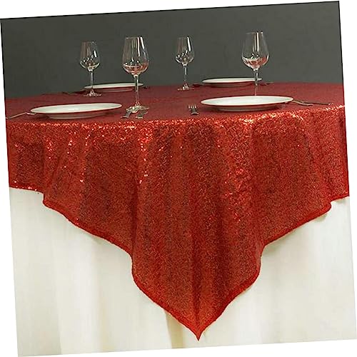 Nappe sequins rouges de qualité supérieure textile de fête haut de gamme - 6