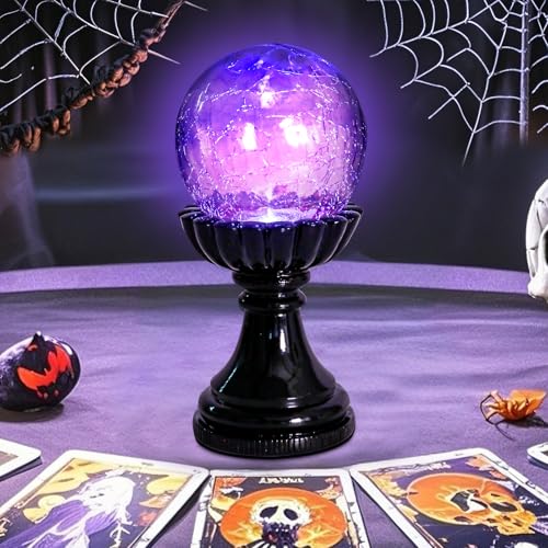 VCUTEKA Halloween Decoration - Magical Glowing Ball with LED Light,