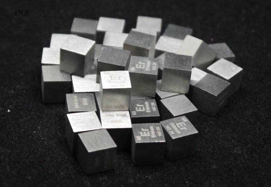 1 pieza 99,9% de metal de erbio puro, cubo de metal tallado, maravillosa colección de manualidades, 10 x 10 x 10 mm