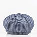 KORIXINE Women's Cute Newsboy Cap: Vintage Classic Plaid Newsboy Hats for Women Fashionable Knitted British Irish Cap Girls Octagon Beret Caps (Blue)