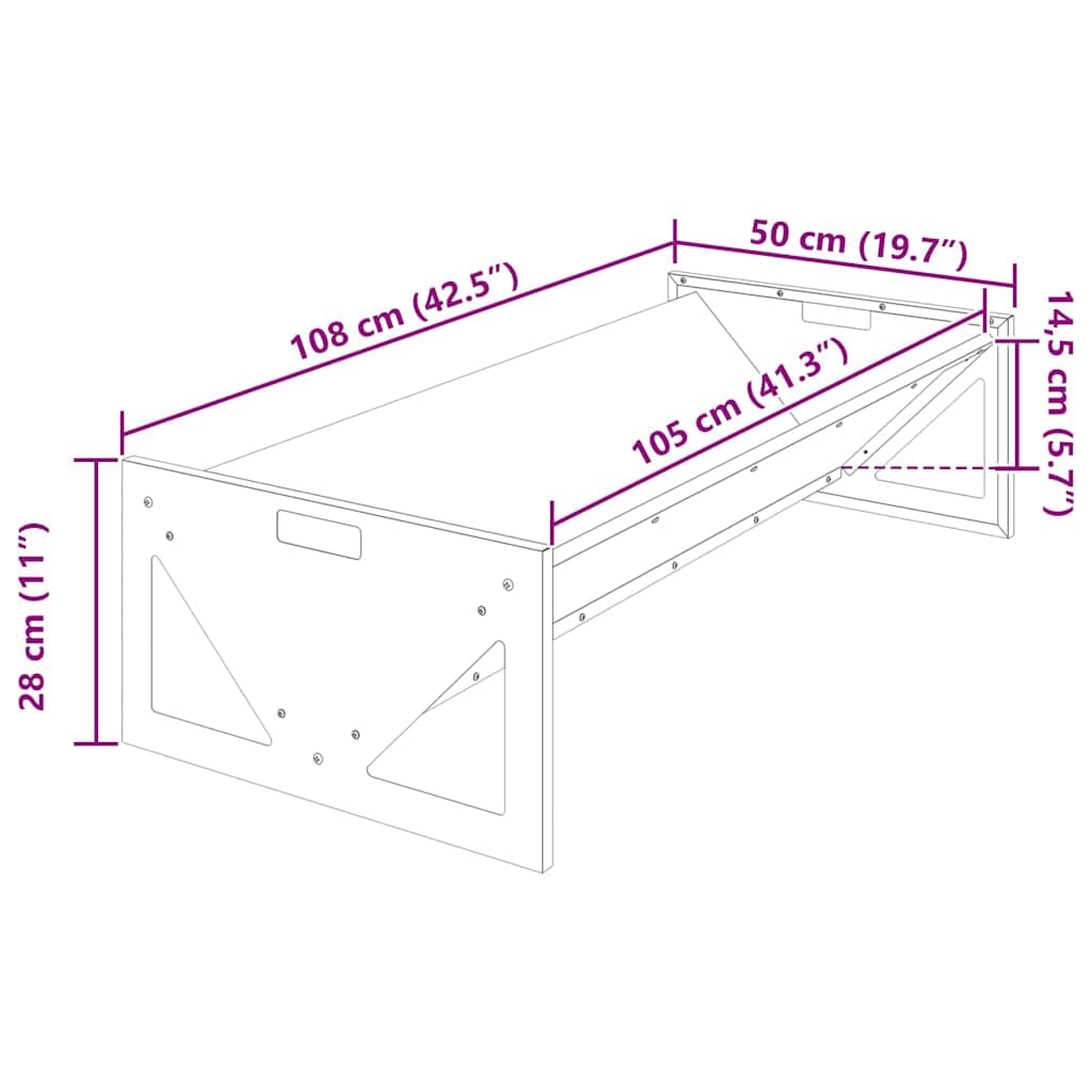 Comederos para animales de granja de acero galvanizado, resistente a la intemperie, comederos para interiores y exteriores, 108 x 50 x 28 cm, con capacidad de 10 kg, duradero, resistente