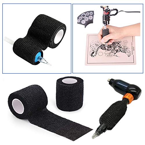 Tattoo Grip Tape Wrap Cover - Autdor 6Pcs Tattoo Machine Wrap 2" X 5 Yards Tattoo Machine Tape Cohesive Elastic Bandage Rolls Self-Adherent Tape For Tattoo Machine Grip Tube Accessories Sports Tape #TOP2