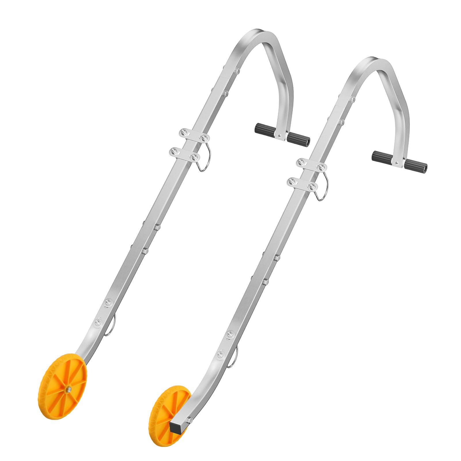 Roof Ladder Hook Kit Ladder Accessory - Universal Roof Hook for Extension Ladders with Wheel and Rubber Grips, Lightweight Ladder Stabilizer Hook for Easy Access to Roofs