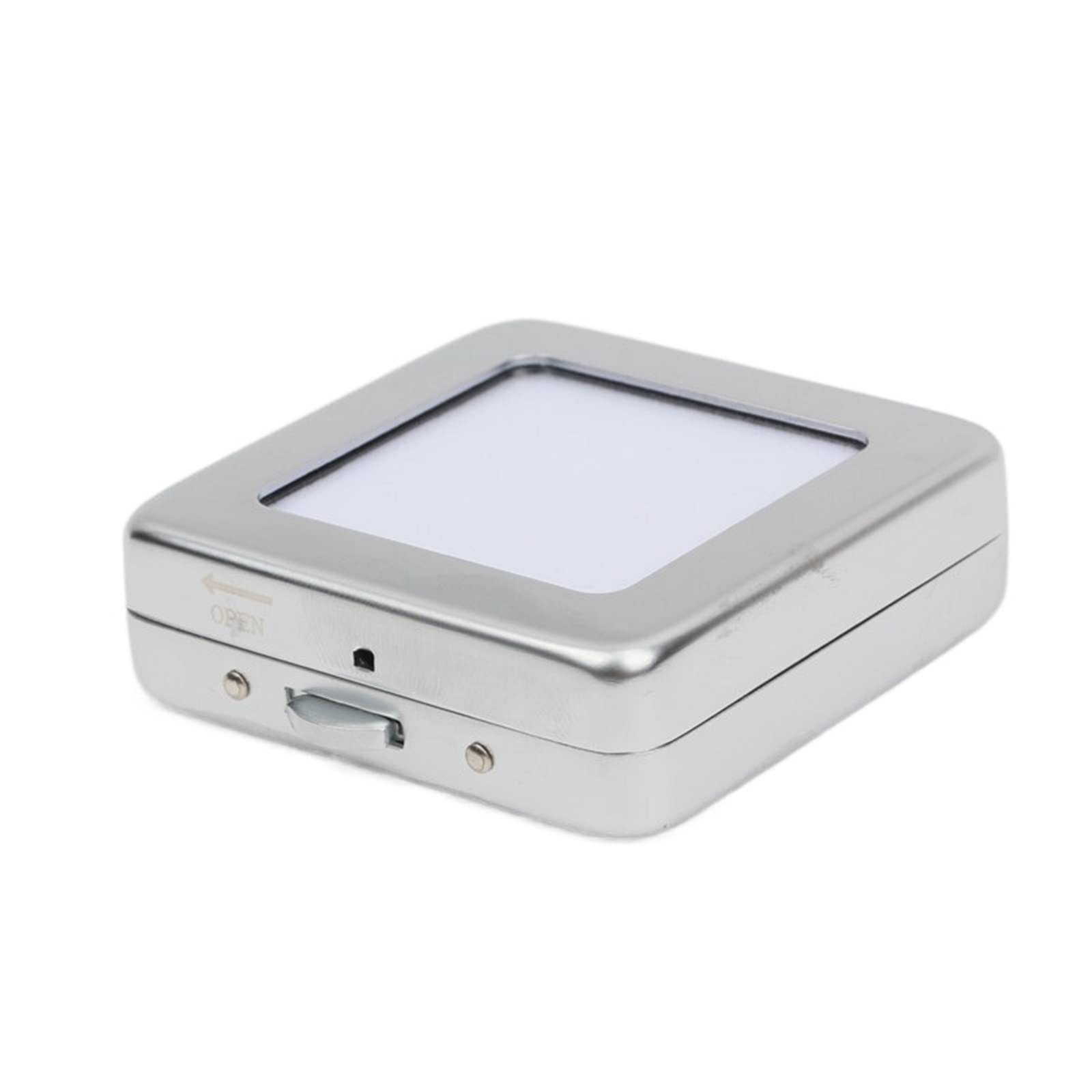 YEPREM Boxes, Box Bare Stone Box Transparent Jewelry Storage Small Box Tin Box Display Box (Color : Gray)