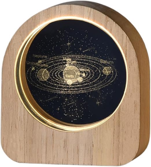 Image of CPENSUS LED Lights Lamp for Office, Dining Room (Wood Solar), Brown