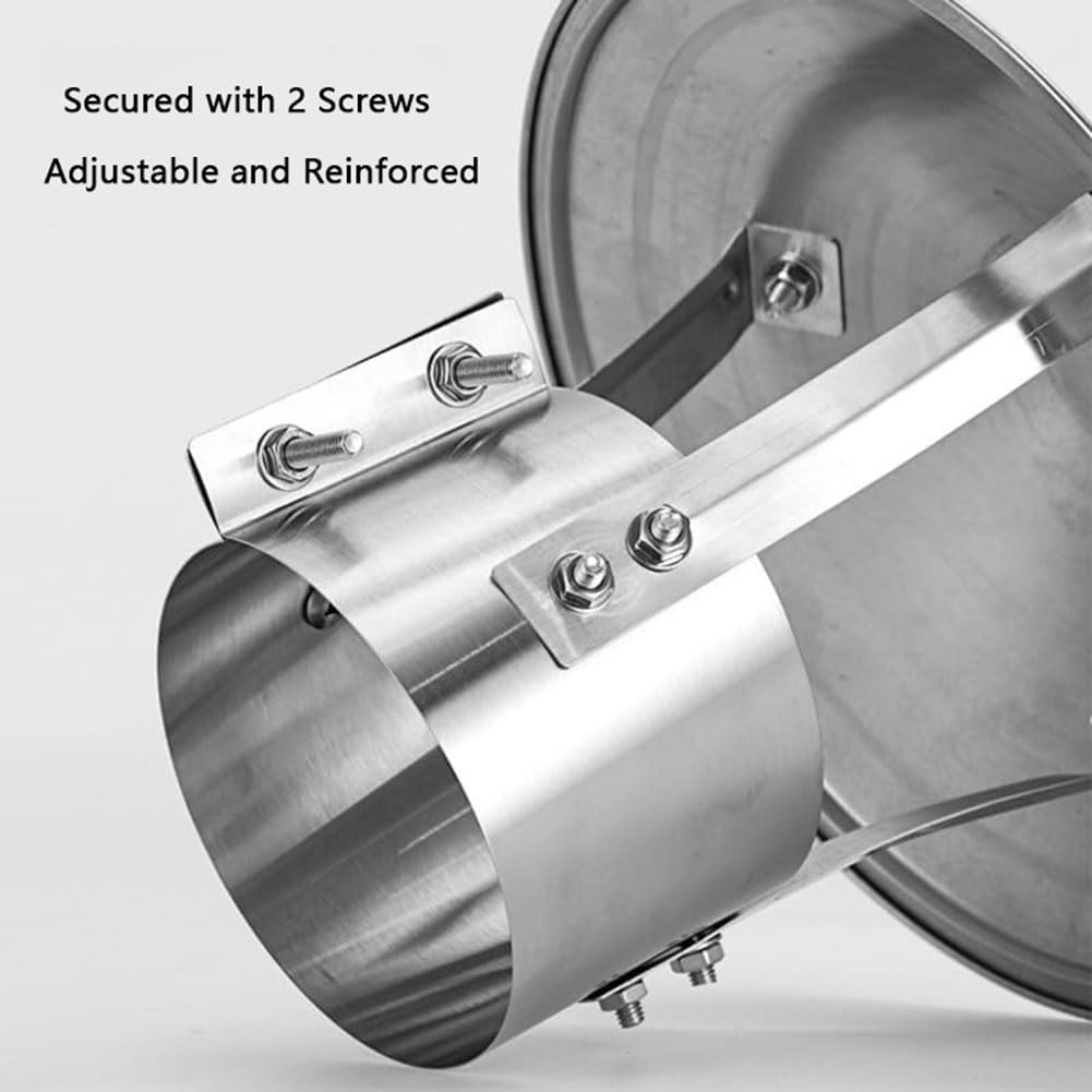 Tapa para Chimenea de Acero Inoxidable 304, Cubierta Antipioggia para Chimenea, Sombrero de Chimenea para Tubos de Estufa, Campana de Escape de Techo(9.4in/240mm)