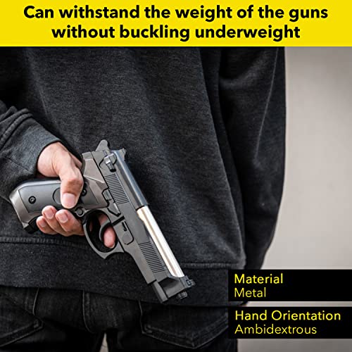 Holsterbuilder Metal Belt Clips 3.0 - Holster Belt Clip Clasp Spring Buckle Hook With Double Holes - Usa Made Clip Attachment For Holsters, Mag Pouches, Knife Sheaths, Wallets & More #TOP5