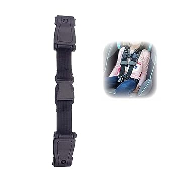 Universal Seat Chest Harness Clip, Seat Safety Belt Clip Buckle for Strollers High Chairs, Universal Replacement Child Safety Belt Buckle, Trend Adjustable GuardBlack