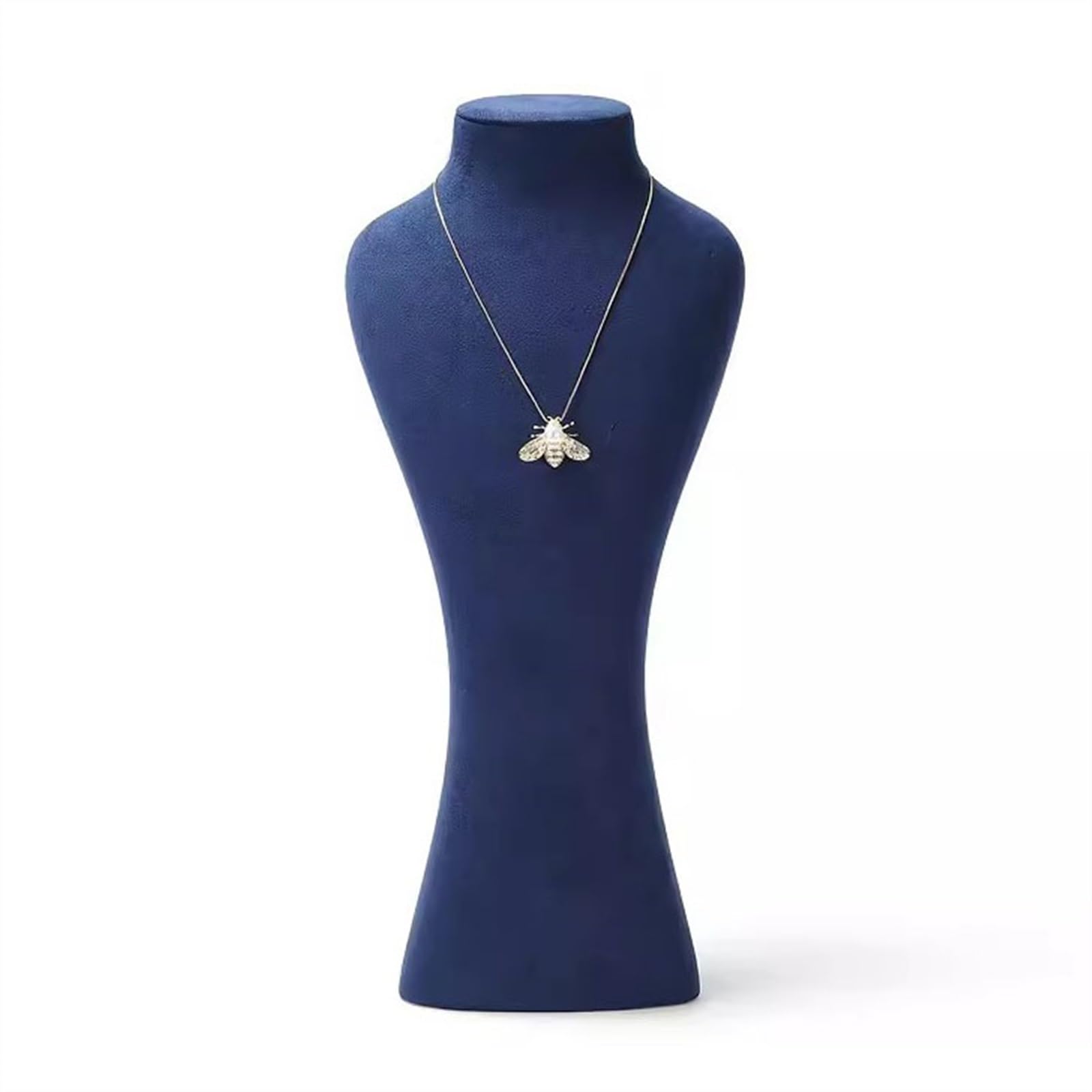 J9V4G6S3B5 Jewellery Storage Jewelry Display Stand, Mannequin Necklace, Blue Pendant Boutique Bust Holder Organizer for Show(XL)