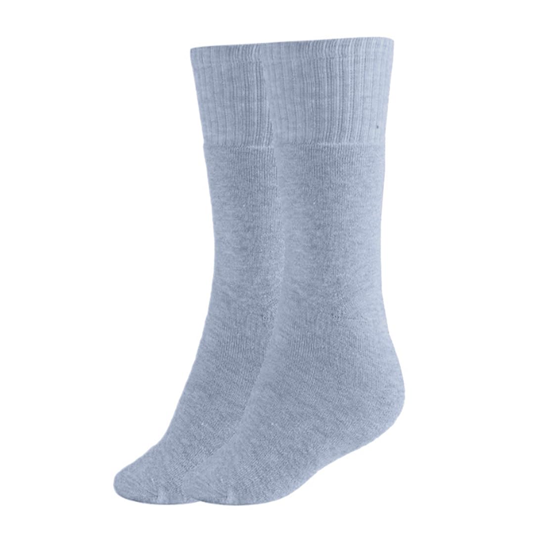 MUKHAKSH (Pack of 2 Pairs = 4 Socks Girls Cotton Terry Running Sports Athletics Cricket Badminton Basketball Football Tennis Yoga Soccer Cycling Camping & Hiking Grey Calf Length Socks 2
