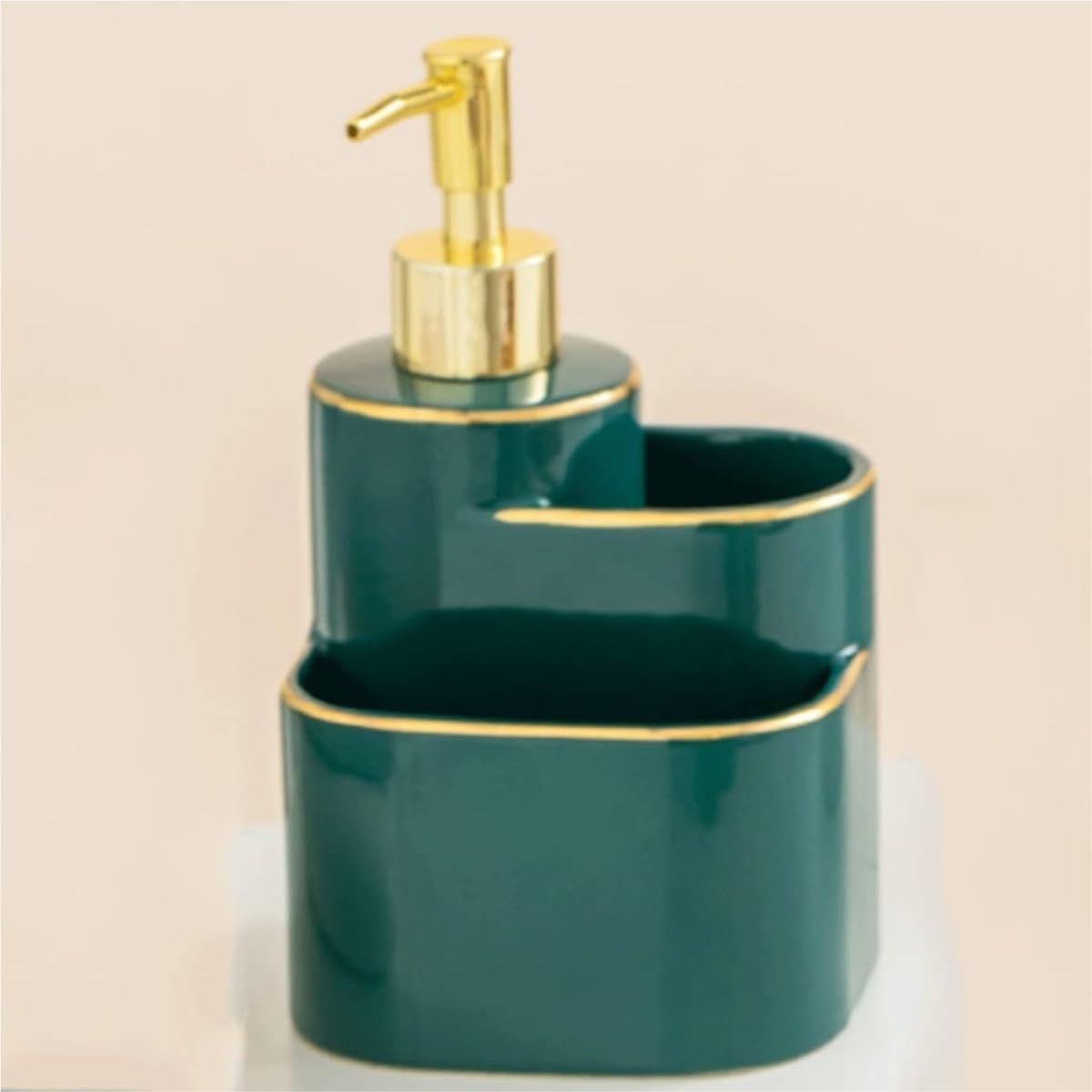 Dispenser Sapone Liquido Dispenser di sapone in bottiglia in ceramica da banco per bagno Bagno