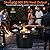 TLGREEN Propane Fire Pit Table 42in, 50,000 BTU Auto-Ignition Round Gas Fire Pits for Outside Patio, Fire Table with Waterproof Cover, Blue Stone and Lid, CSA Certification