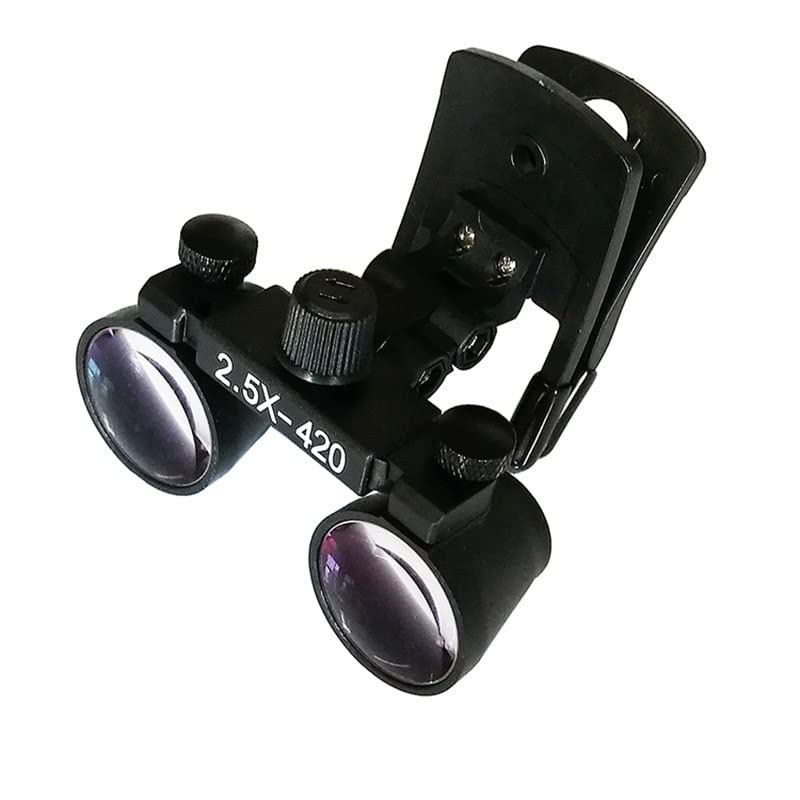 Clip dentale Lente d'ingrandimento Clip Lente d'ingrandimento 2.5X Lente d'ingrandimento portatile in vetro ottico per chirurgia orale