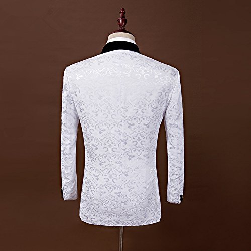 Mens Causal Floral Weave 1 Button Slim Fit Tuxedos Dress Groomsmen Wedding Suits 3 Piece Sets2