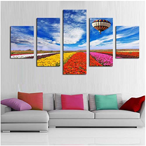 Peinture murale fleurs colorées pour transformer votre salon contemporain