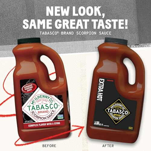 Image of TABASCO Brand Scorpion Hot Sauce, Extra Hot, 64 Oz Bulk Jug (1-Pack) | Value Size Taco Sauce, Fiery & Spicy Hotsauce, Scorpion Pepper Sauce, Guava & Pineapple Blend, Great for Dips, Pizza & More