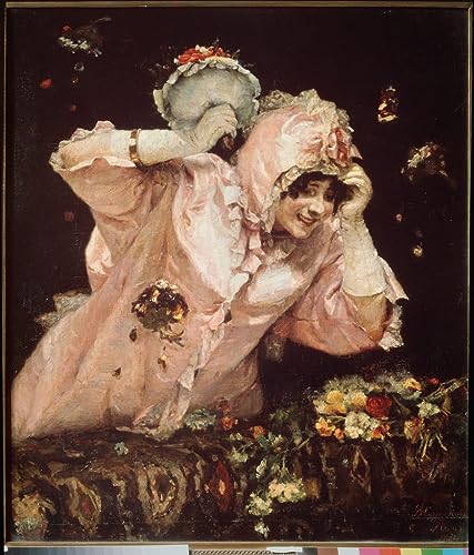 Poster sur toile Scène de carnaval Vasilij Surikov 58x90 cm