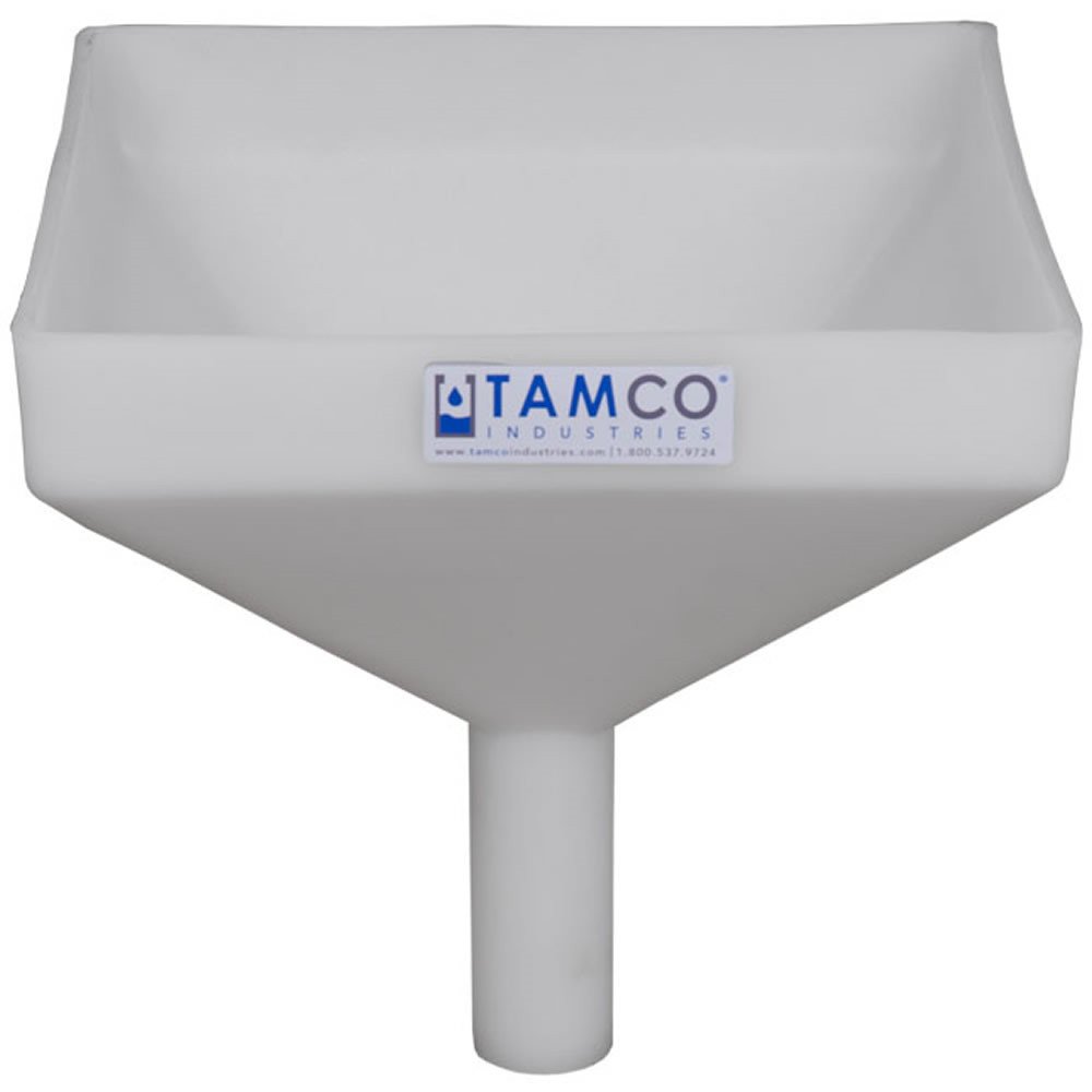 10inch Square Natural Tamco Funnel with 1-1/2inch OD Spout