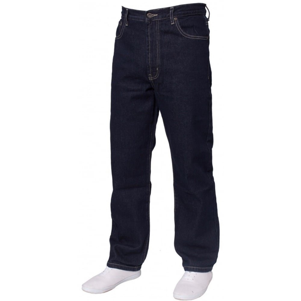 Blue Circle Men's Indigo Jeans Heavy Duty Workwear Basic Straight Regular Fit Jeans W38- L28
