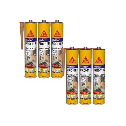 SIKA Lot de 6 mastics colles Sikaflex Pro 11 FC Purform - Beige - 300ml
