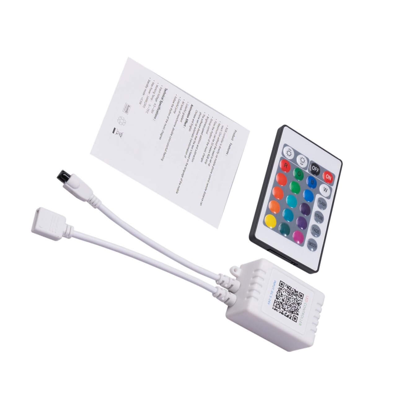 jojofuny LED Light Controller LED Lighting Supply Strip Light Controller Light Strip Remote for Strip Light for Tape Light Accessory