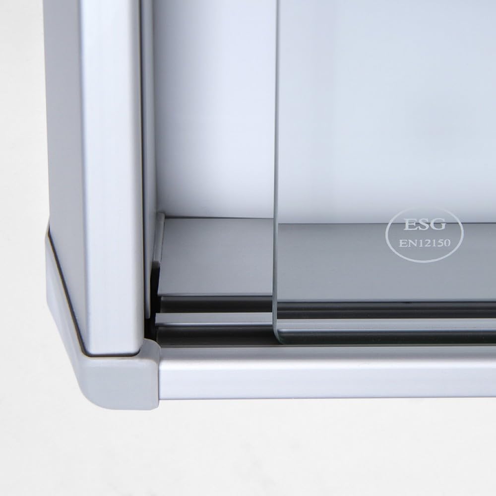 Schaukasten Alu Mit Schiebetüren – 8x A4, B1 Brandschutz, Sicherheitsglas, Abschließbar, 906x641x50 Mm