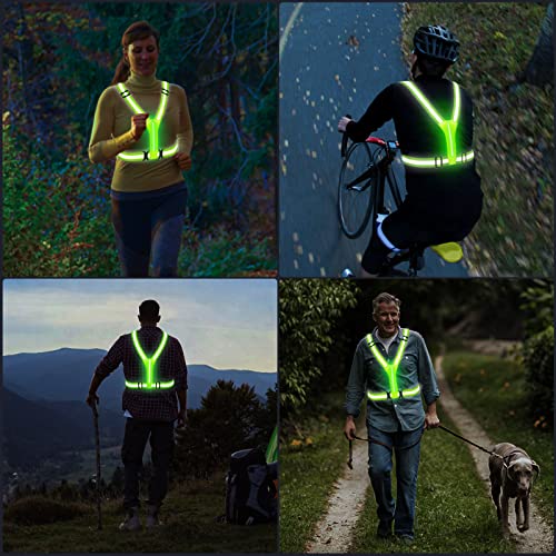 Todoxi Led Running Reflective Vest, High Visibility Light Up Running