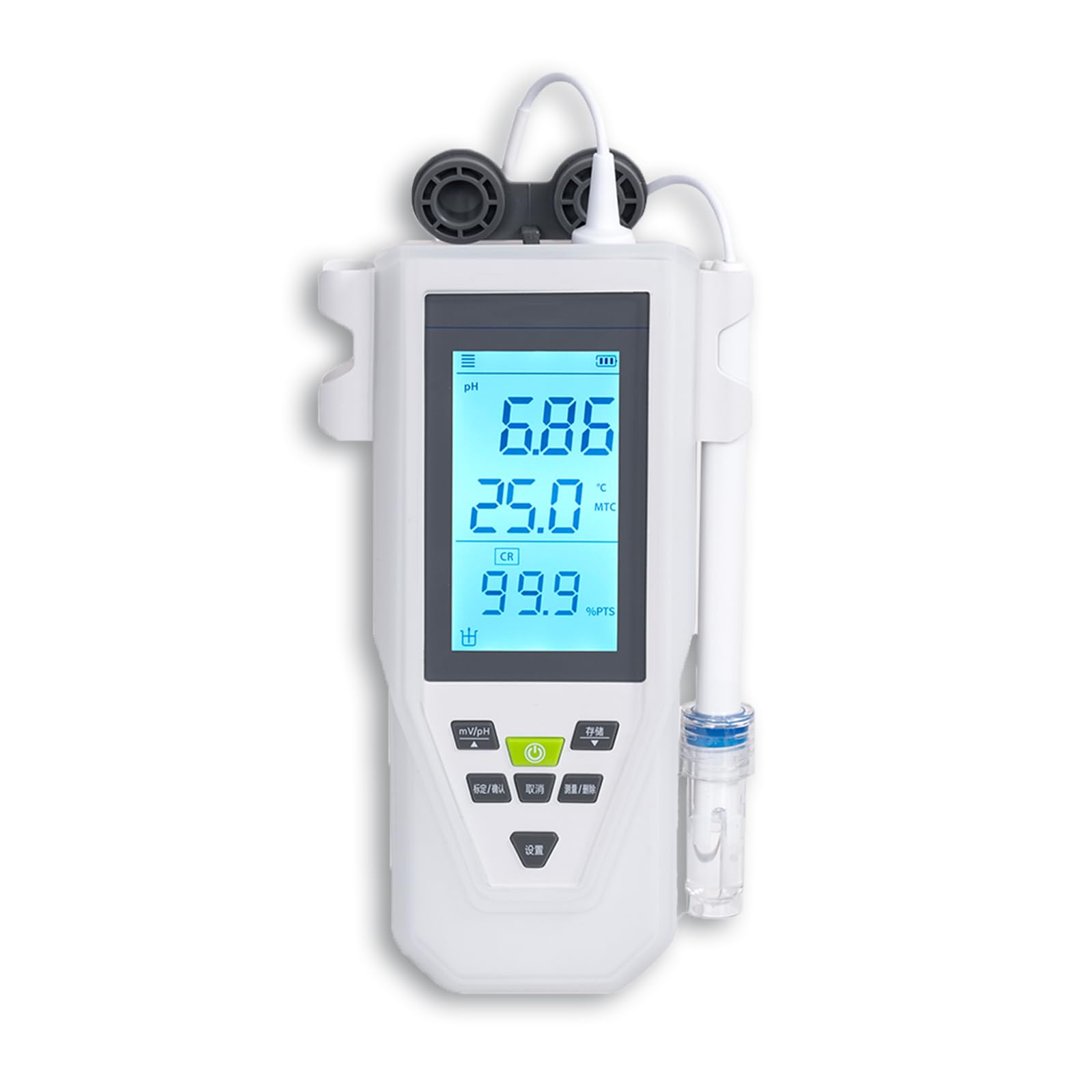 Medidor De Acidez LCD Portátil, Comprobador Inteligente De PH Y Calidad del Agua, con 1000 Memorias, Calibración Multipunto Y Compensación De Temperatura para Análisis del Agua