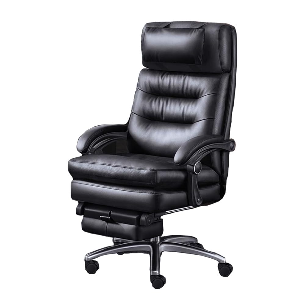 Ergonomiczne krzesło biurowe Luksusowy skórzany fotel biurowy, ergonomiczny, odchylany fotel komputerowy dla szefów, najwyższy komfort podczas długich godzin pracy Krzesło biurowe