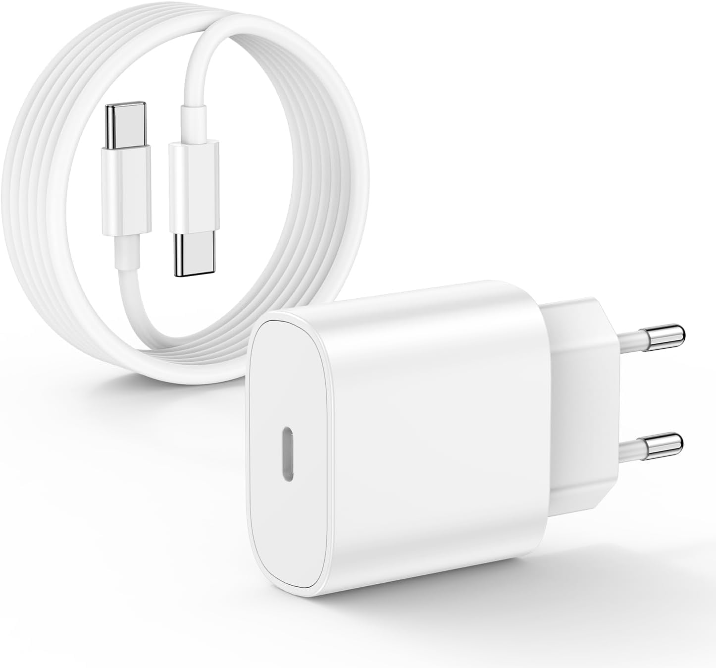 Caricatore Rapido 20W Per IPhone 16/15 - 2x Caricatori + 2x Cavi USB-C Da 2M - Foto 3