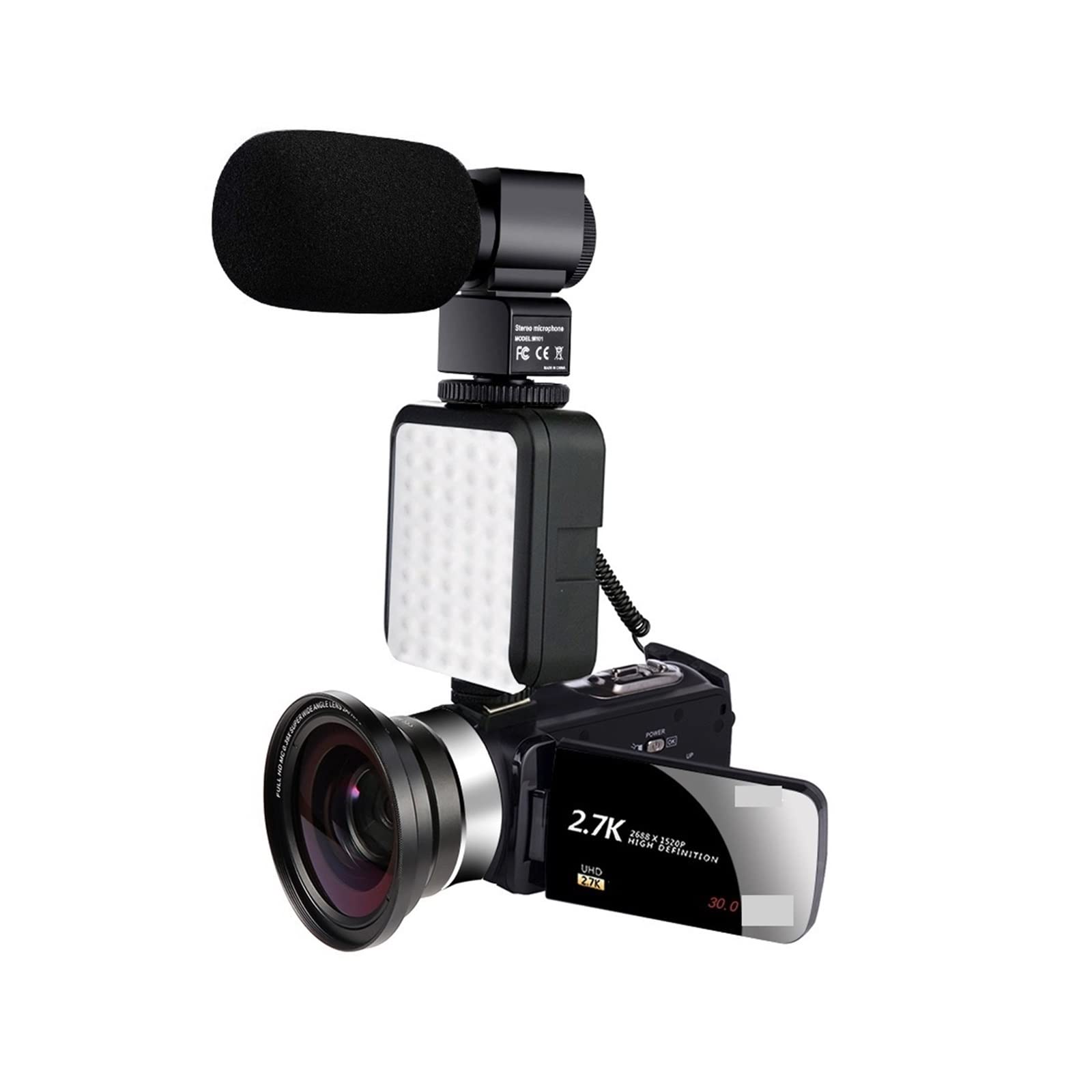 Videocámara, 16X Zoom videocámara portátil Uso doméstico 1080P Digital Vlog Video Recorder cámaras al Aire Libre for fotografía Blogger Webcam Cámara de vlogging(No SD Card,NA-U600-LT)